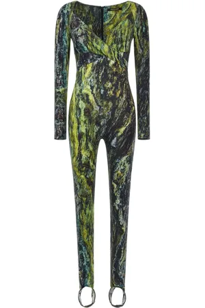Roberto Cavalli Combinaison à imprimé marbré