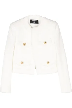 Balmain Veste en tweed à bords francs