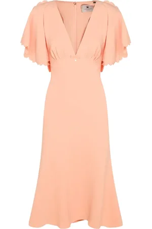 Elisabetta Franchi Robe mi-longue à manches festonnées