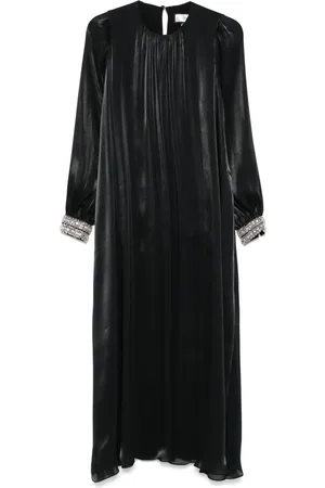 NISSA Robe longue à poignets ornés de perles