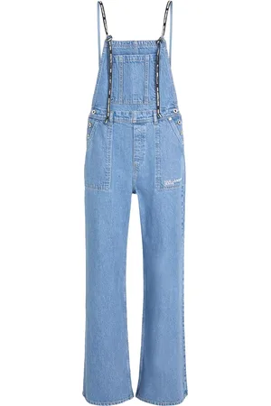 Karl Lagerfeld Salopette en jean à logo imprimé