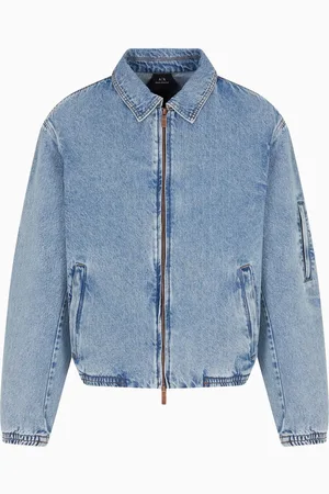 Armani Exchange Veste en jean à fermeture zippée