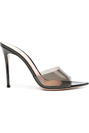 Gianvito Rossi Mules Elle 105 mm à bride transparente
