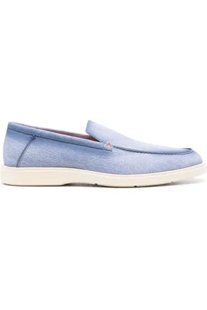 santoni Mocassins à imprimé denim