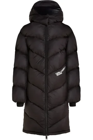 Karl Lagerfeld Parka matelassée à logo imprimé
