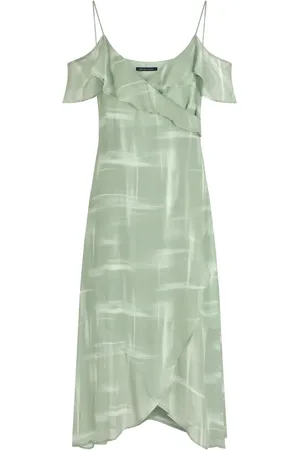 Armani Exchange Robe volantée à épaules dénudées