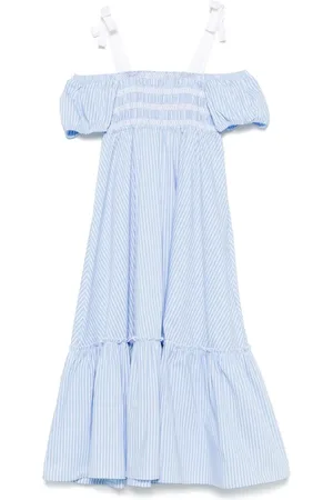 PHILOSOPHY DI LORENZO SERAFINI Robe rayée à col pointu