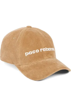 Paco rabanne Casquette en velours côtelé à logo brodé