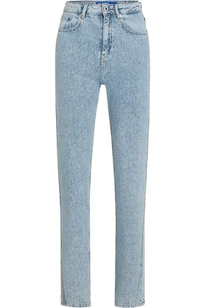 Karl Lagerfeld Jean texturé à taille haute