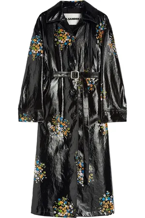 Jil Sander Trench imprimé à taille ceinturée