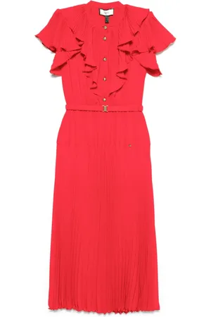 NISSA Robe mi-longue à design plissé
