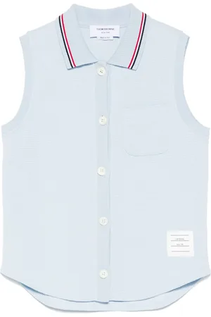 Thom Browne Polo en coton à design sans manches