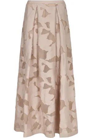 HERNO Jupe longue à fleurs en jacquard