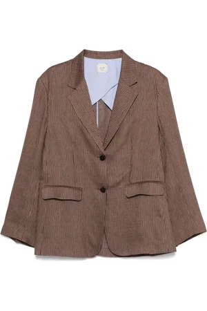 ALYSI Blazer rayé à simple boutonnage