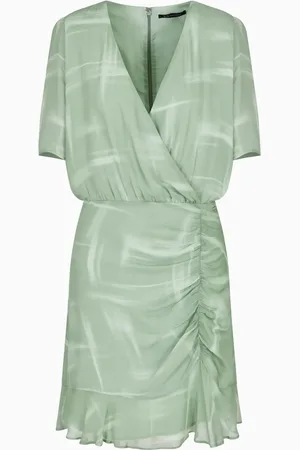 Armani Exchange Robe mi-longue à fronces