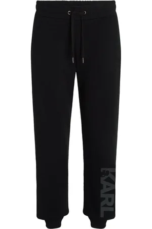 Karl Lagerfeld Pantalon de jogging en coton biologique à logo floqué