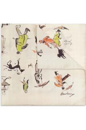 Burberry Foulard en soie à imprimé graphique