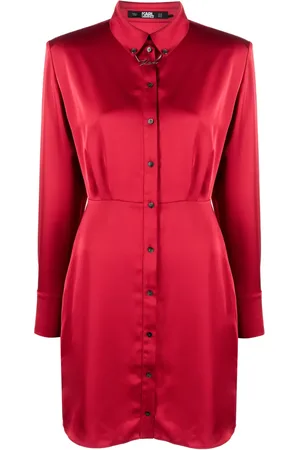 Karl Lagerfeld Robe-chemise en satin à breloque Karl