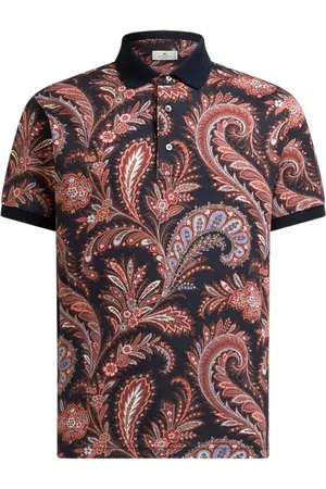 Etro Polo en coton à imprimé cachemire