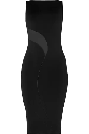 Wolford Robe transparente en satin à coupe mi-longue