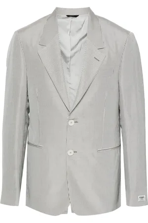 Fendi Blazer rayé à simple boutonnage