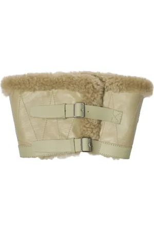 Burberry écharpe à col en peau lainée