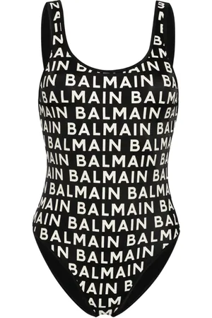 Balmain Maillot de bain à logo imprimé
