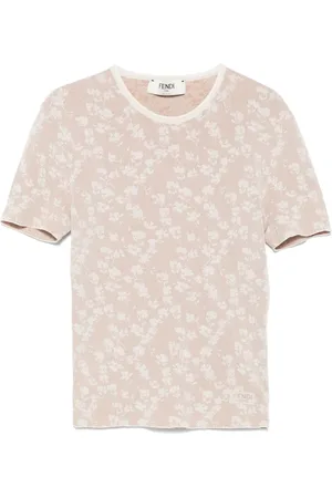 Fendi T-shirt à fleurs en jacquard