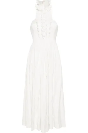 Serafini Robe sans manches mi-longue à volants
