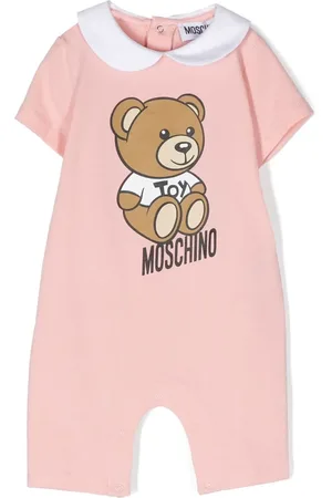 Moschino Barboteuse en coton à logo imprimé