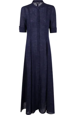 Emporio Armani Robe en lin à coupe mi-longue