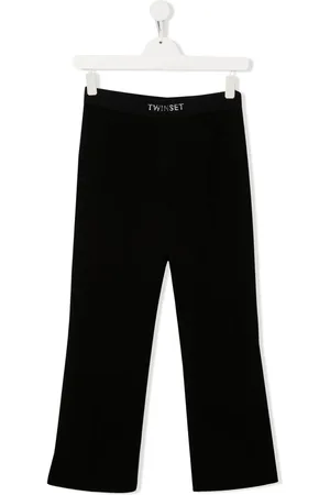 Twin-Set Pantalon droit à taille à logo
