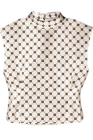 Lanvin Blouse sans manches à fleurs