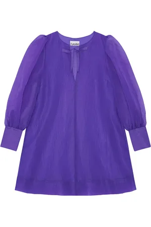 Ganni Robe courte à manches bouffantes
