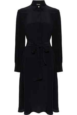 Kiton Robe-chemise boutonnée à coupe mi-longue