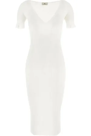 Elisabetta Franchi Robe mi-longue en maille nervurée