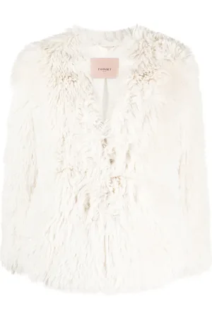 Twin-Set Veste en fourrure artificielle à manches longues