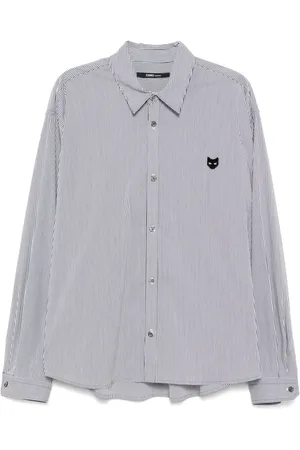 SONGZIO Chemise crop à coupe incurvée