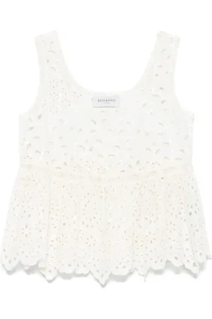 Ermanno Firenze Débardeur en broderie anglaise