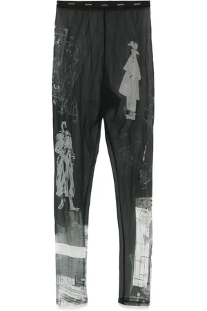 YOHJI YAMAMOTO Pantalon évasé à effet de transparence