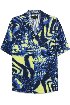 VERSACE Chemise à imprimé animalier