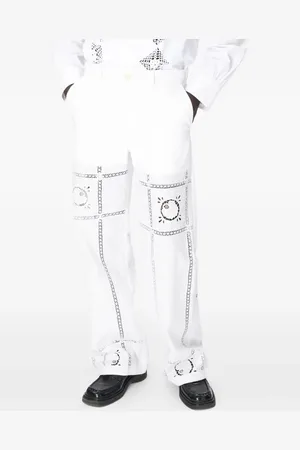 Marine Serre Pantalon à broderies