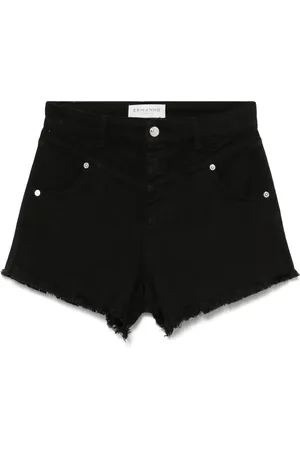 Ermanno Firenze Short en jean à bords francs
