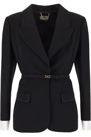 Elisabetta Franchi Blazer à taille ceinturée