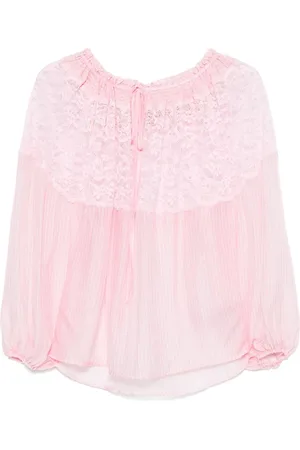 Ermanno Firenze Blouse à détail en dentelle