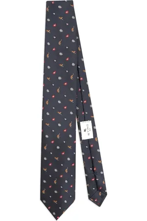 Etro Cravate en soie à motif cachemire en jacquard