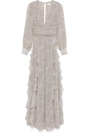 Elisabetta Franchi Robe longue à pois