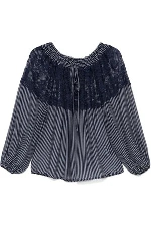 Ermanno Firenze Blouse à détail en dentelle