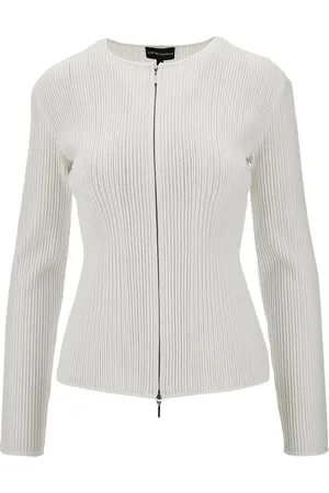 Emporio Armani Cardigan en maille nervurée