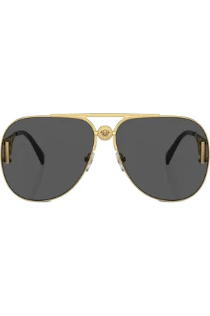 VERSACE Lunettes de soleil pilote à plaque logo